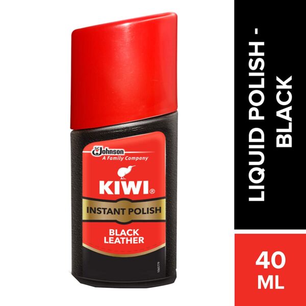 Kiwi Instant Polish Black Leather-40ml
