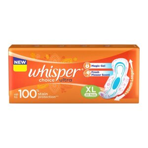 Whisper Choice Ultra 20 (Extra Large) Sanitary pads for women